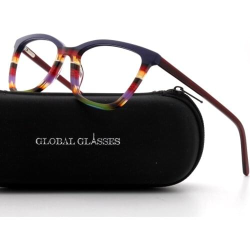 Eyeglasses Frames New Fashion Italy Designer Glasses Women Men Gray Red Brown Colorful Acetate Optical Eyewear Free Shipping G86
