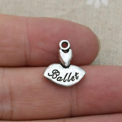 10pcs Antique Silver Plated Ballet Skirt Charms Pendants for Jewelry Making Charm Bracelet DIY Handmade Craft 16x14mm