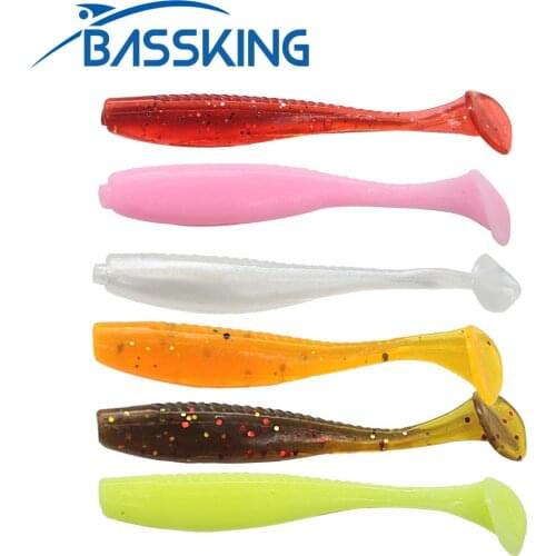 BASSKING Soft Baits 20Pcs 6cm 1.55g Shad Wobbler Artificial Fishing Lure Silicone Bait Paddle Tail PVA Swimbait Carp Bass Tackle