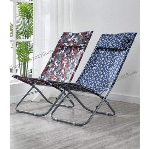 Simple portable folding lunch break chair home recliner office nap chair beach chair pregnant sun chair