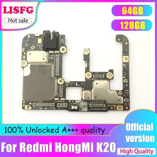Unlocked For Xiaomi Redmi K20 HongMi K20 Motherboard Original 64GB 128GB For Hongmi K20 Redmi K20 Logic Board Mainboard 6GB RAM
