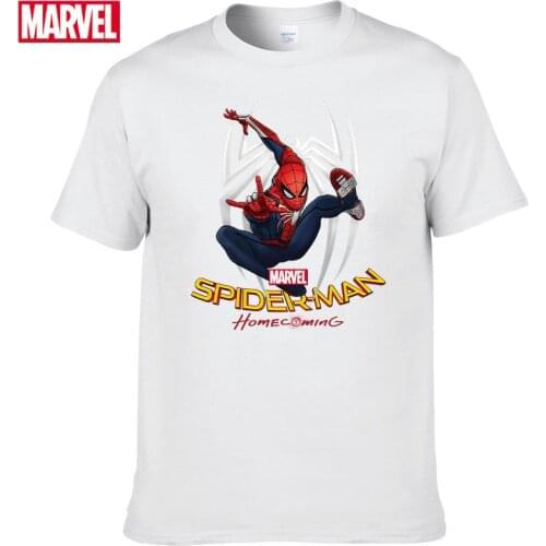 Marvel The Avengers spiderman t shirt Comfortable 100% cotton Fashion clothes for teens Summer Tops t shirt for men #72