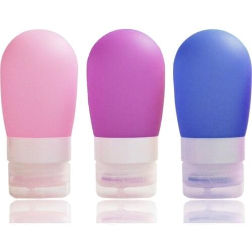 2020 New 38/60/80ml Fashion Candy Color Silicone Travel Bottles Cosmetic Shampoo Lotion Container Travel Accessories