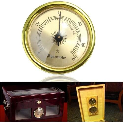 Home Thermometers Household Products Hygrometer Hygrometer 45mm Box Humid Moisturizing Cigar Smoking Tool Kitchen Thermometers
