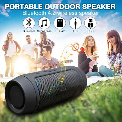 Waterproof Portable Speaker Mini Bluetooth Music Bass Speaker Subwoofer Outdoor Wireless Loudspeaker Support TF FM Radio Aux
