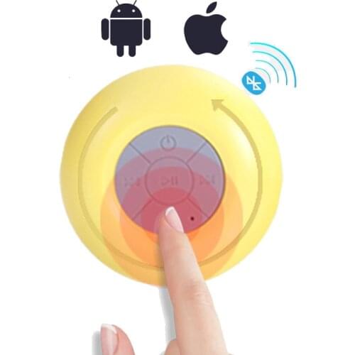 Waterproof Wireless Bluetooth Speaker Bathroom Mini Fashionable Musical Instruments With Suction Cup Built-in Microphone