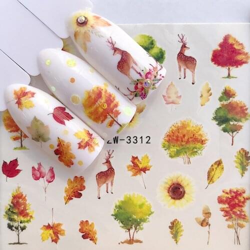 Nail Watermark Sticker Lavender Giraffe Beach Coconut Balloon Christmas Nail Sticker Animal Sticker DIY Nail Art Decoration