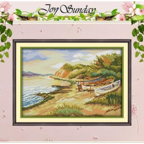 Seaside Patterns Counted Cross Stitch 11CT 14CT Cross Stitch Set Wholesale Cross-stitch Kit Embroidery Needlework