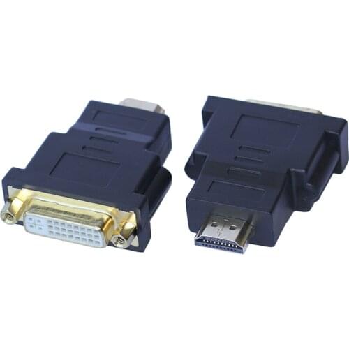 1PCS DVI Female to HDMI-compatible Male Adapter Converter HD to DVI-I Connector For HDTV & PC Computer