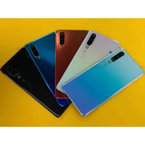 10Pcs Original With Camera Lens Back Glass For Huawei P30 Pro Back Battery Cover For P30 Real Glass Housing Case Door Panel