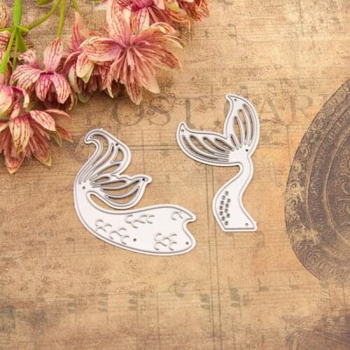 2020 New Mermaid Fish Tail Metal Scrapbooking Cutting Dies For Cards Stencil Template Diy Hanmade Crafts