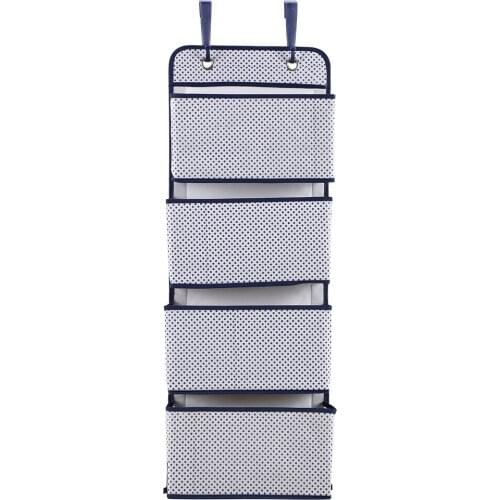 4 Tier Door durable Hanging Storage Bag Nonwoven Shoes Storage Pockets Bag Wardrobe with the 2 hangers and 4 pocks