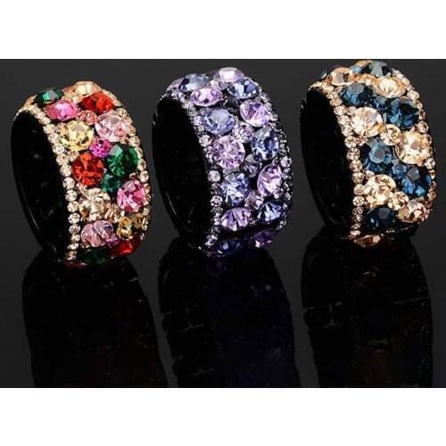 8 Colors Women Shining Hair Elastic Horsetail Headwear Charming Singles scrunchie Fashion Casual Daily Diamond Hair Holders