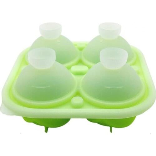 80% Hot Sale Rose Ice Mold Anti-leakage Portable 4 Grids Reusable Silicone Ice Cube Mold 3D Rose Flower Ice Mouldr for Whiskey