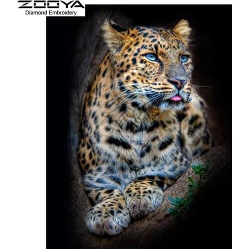 ZOOYA Diamond Embroidery 5D DIY Diamond Painting Leopard Animal Diamond Painting Cross Stitch Rhinestone Decoration CJ402