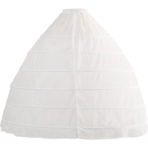 White Ball Gown Wedding Dresses Petticoats 6 turns Bridal Wedding Accessories Long Underskirt