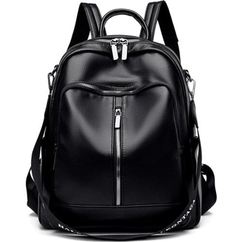 Large Capacity Luxury Backpacks Women Designer Female Back Pack Vintage School Bagpack Solid Sac A Dos Female Leather Backpack