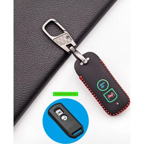 For Honda PCX 150 Hybrid X-ADV SH125 Scoopy Forza 125 SH300 Motor 2 Button Luminous Soft Texture Leather Key Case Cover