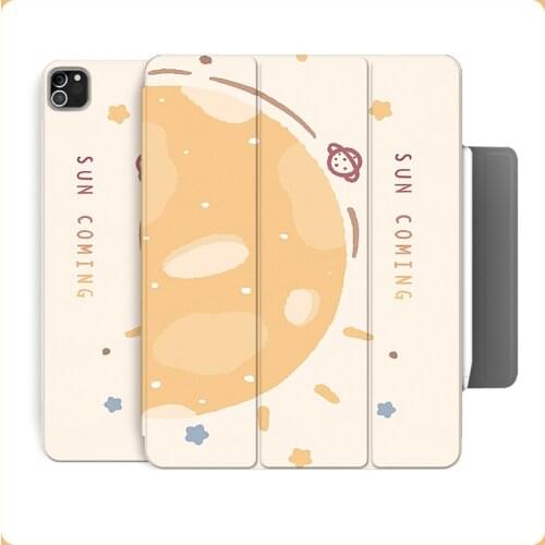 For Ipad Pro 11 Air 4 Mini 5 Case with Pencil Holder Cute Ultra-thin Silicone Soft Shell Cute Magnetic