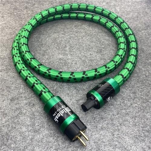 Mcintosh Signature Power Cable DIY Single Crystal Copper HiFi Audio Line Carbon Fiber CRYO 196 US / EU Plug