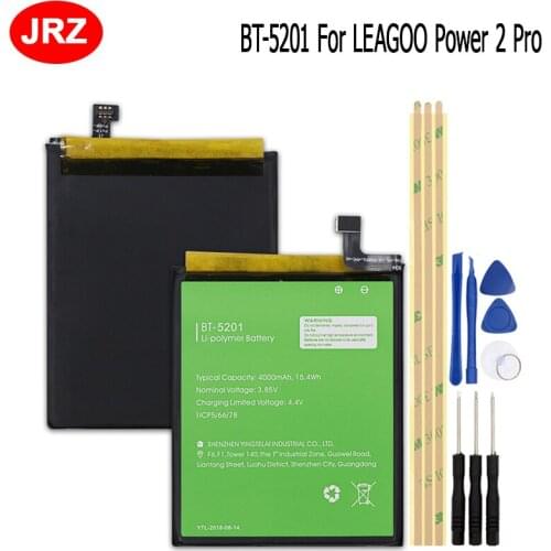 BT-5201 Battery For LEAGOO Power 2 Pro 4000mAh Hight Capacity Top Quality Mobile Phone Replacement Batteria with Tools Set