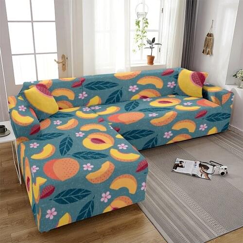 Fruit Pineapple Elastic Sofa Covers Living Room L Shape Sofa Need Buy 2 Pieces Sofa Cover Stretch Corner Couch Cover Slipcovers