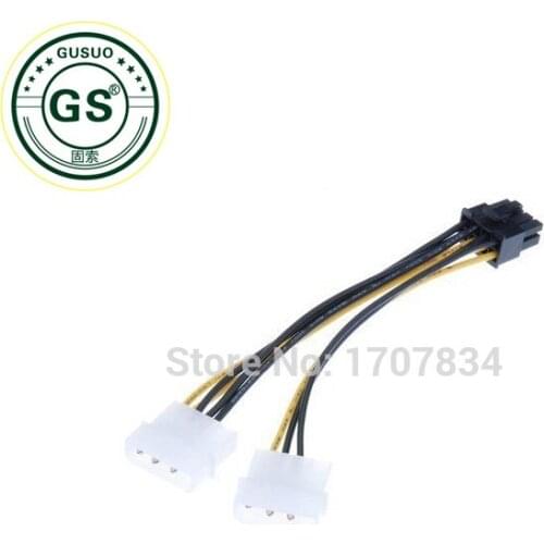 GuSou 15cm IDE 4 pin molex to 8 pin PCI Express Video Card Power Cable Adapter
