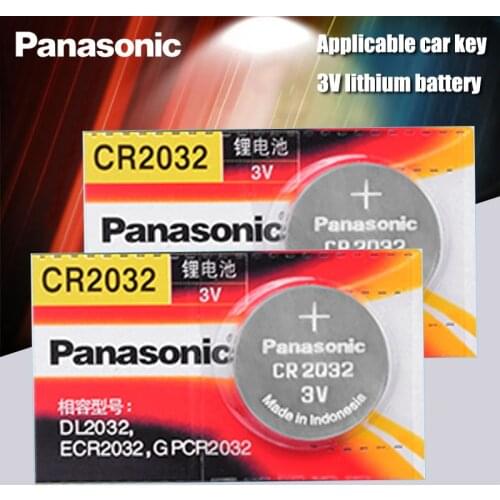 Panasonic Original 2pcs/lot cr 2032 Button Cell Batteries 3V Coin Lithium Battery For Watch Remote Control Calculator cr2032