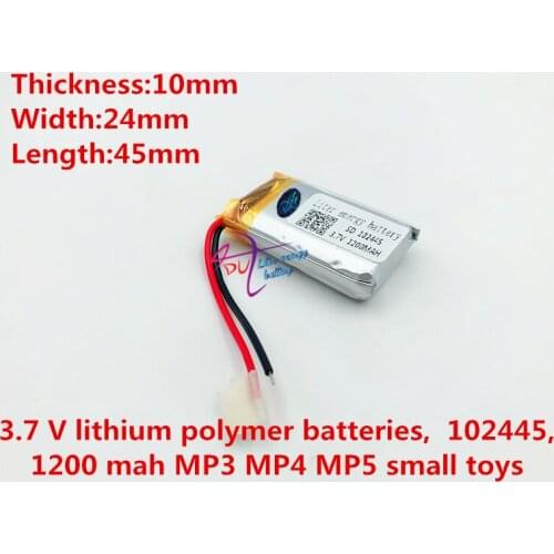 102445 3.7V 1200mah Lithium polymer Battery with Protection Board For GPS Bluetooth Digital Products
