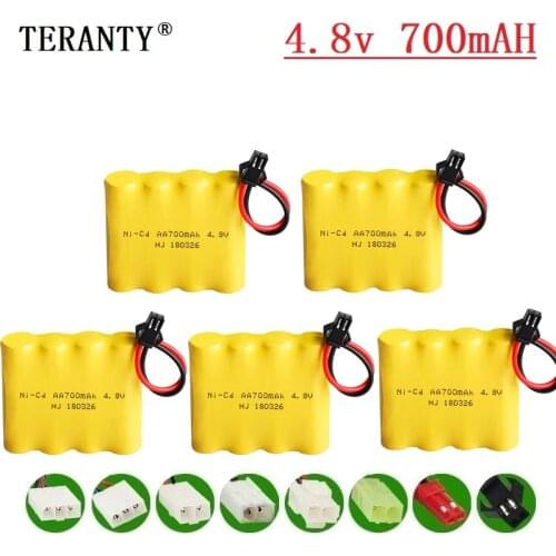 M Model) 4.8v Nicd Battery For Rc toys Cars Tanks Robots Boats Guns 700mah 4.8v Rechargeable Battery 4* AA Battery Pack 1-10Pcs