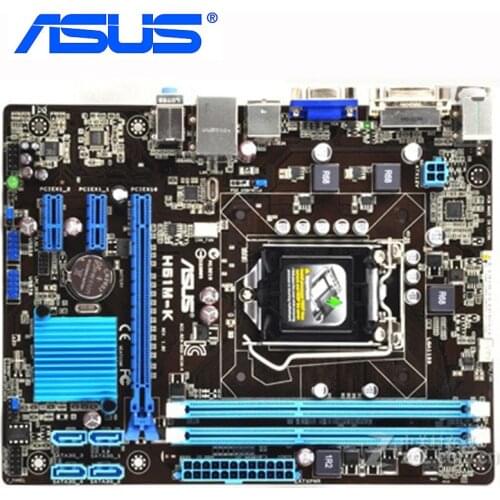 Original ASUS H61M-K Motherboard DDR3 16GB H61M K For Intel H61 Desktop Mainboards PCI-E X16 SATAII LGA 1155 VGA Game board Used