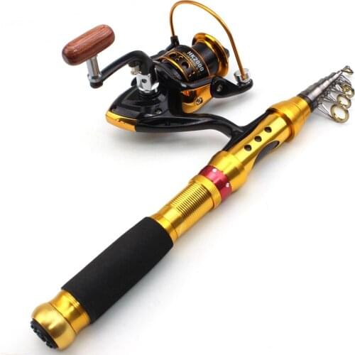 1.5m-2.7m Travel pocket Fishing Rod and rees set Portable Tackle telescopic fishing pole Extra heavy Carbon Fiber Tackle