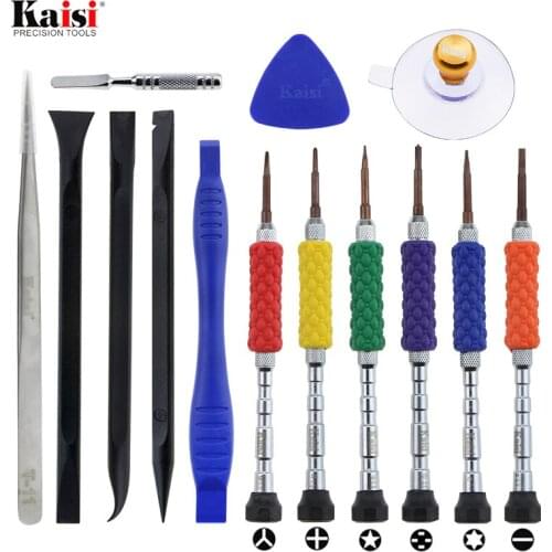 Kaisi Multi-functional Screwdriver Set Tweezers Spudger Suction Sucker Triangle Opener For iPhoneX 8 7 Opening Repair Tool Kit