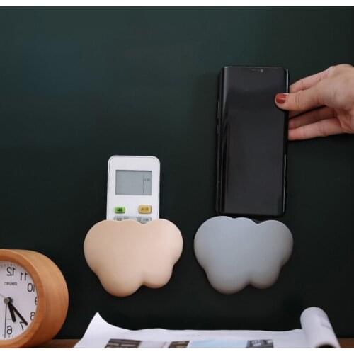 Wall Mounted Remote Control Holder Clouds Shaped Multifunctional Convenient with Adhesive Waterproof Saving Space ALI88