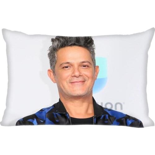 Alejandro Sanz Pillowcase Satin Fabric Bright Smooth Rectangle Zipper Pillow Cases Home Wedding Decorative For Friend Gift