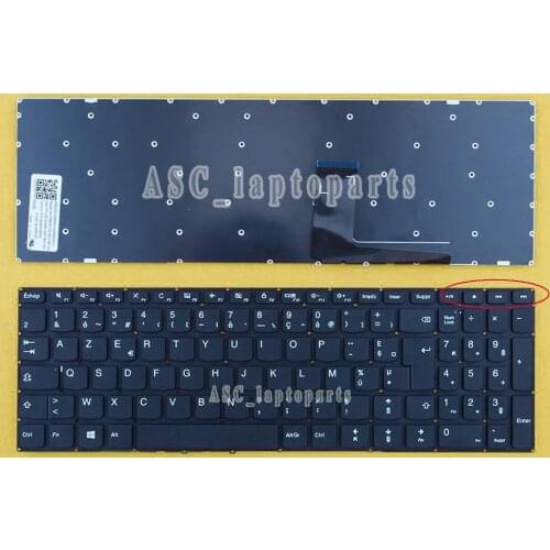 New FR French Clavier Keyboard For Lenovo IdeaPad 310-15ABR 310-15IAP 310-15ISK 310-15IKB Lapotp Black Without Frame