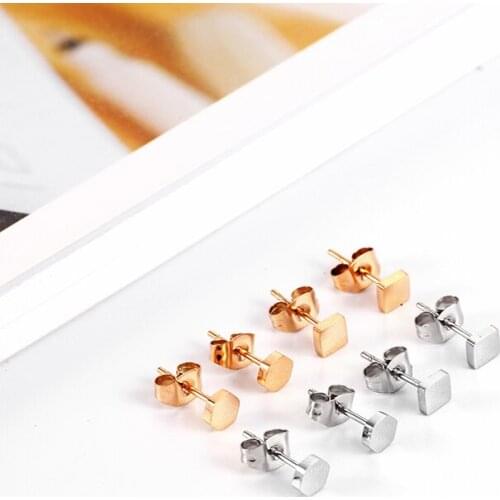 OUFEI Earrings Jewelry Accessories Gifts For Women Stainless Steel Rose Gold Earrings Fine Earings 2019 KoreaFashion Bohemia