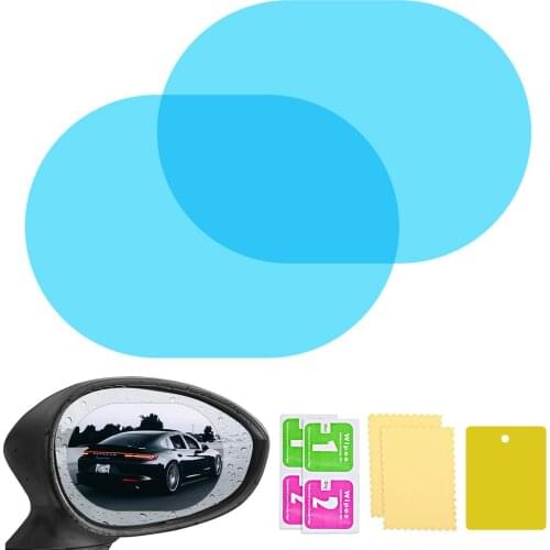 2pcs high transmission Car Rear View Mirror Rainproof Films Driving Security Anti-Fog Anti-Glare Film for Car Rearview Mirror