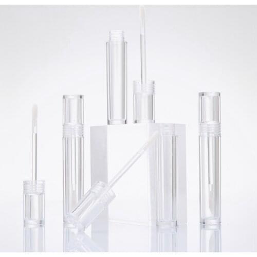 3 Pcs 5ml Empty Clear Lip Gloss Tubes Bottle Makeup Containers Refillable