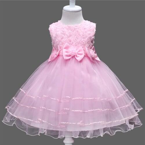Princess Mesh Girl Dress Summer Wedding Birthday Party Kids Flower Dresses For Girls Childrens Costume Teenager Prom Designs