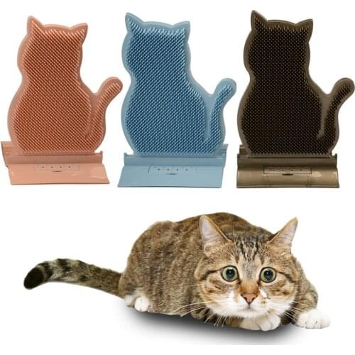 Pet Cat Scratching Brush Massager Fixed Door Stitching Cat Hair Removal Hair Removal Itching Massage Brush Cat Itching Brush Toy