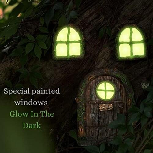 Glowing Fairy Gnome Tree House Solar Glow In The Dark Garden Decoration