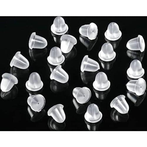 200pcs/lot Rubber Earring Backs Stoppers Earnuts Stud Earring Stopper Back Plugs DIY Jewelry Findings Accessories Making
