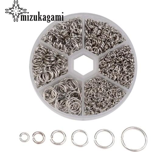 1Box 4-10mm iron ring open Jump ring manual hanging ring connection ring buckle, used for DIY jewelry accessories