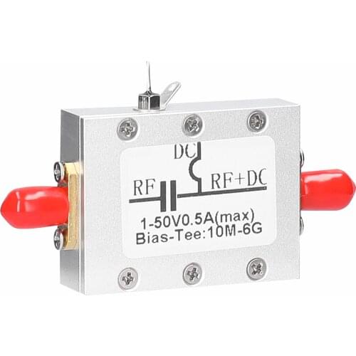 10MHz-6GHz High Frequency RF Biaser Blocker Coaxial Feed BiasTee Blocking Device RF Biaser