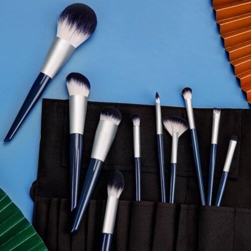 10 Pcs New Makeup Brush Suit Soft Contour Powder Foundation Concealer Eyebrow Highlight Eye Shadow Blush Lips Make Up Tool Sets