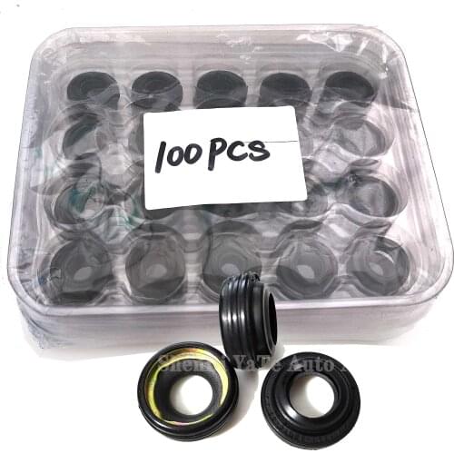 100pcs,Auto A/C Compressor Oil Seal/LIP TYPE with RUBBER-MOUNTED shaft seal/ for FS10/FX15/VF2 R134a, compressor