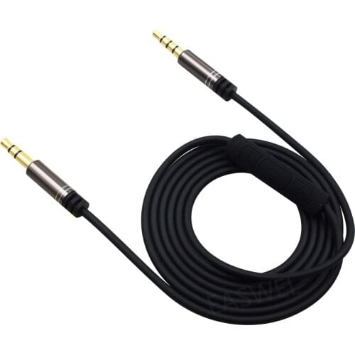 3.5mm Jack Male to Male Aux Audio Cable With MIC For Phone Car Headphone Speaker