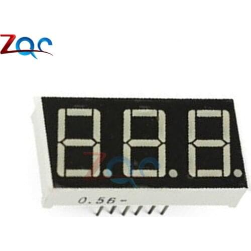 5pcs 0.56inch 7 Segment 3bit Digital Tube Red Common Cathode LED Digit Display 0.5inch 0.5 0.56 inch 0.56'' 0.56in. three 3 bit
