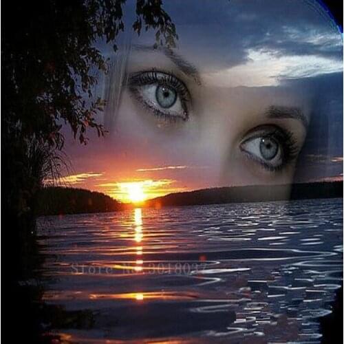 5D Diamond Embroidery The Eyes Of The Sea Diy Diamond Painting Cross Stitch Full Rhinestone Diamond Mosaic Gift Decoration Resin